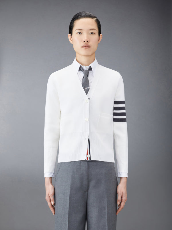 WOOL 4-BAR V-NECK CARDIGAN - featured image