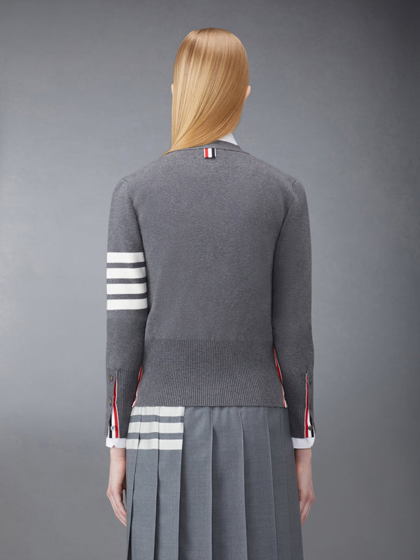 COTTON CREPE MILANO 4-BAR CARDIGAN - image 2
