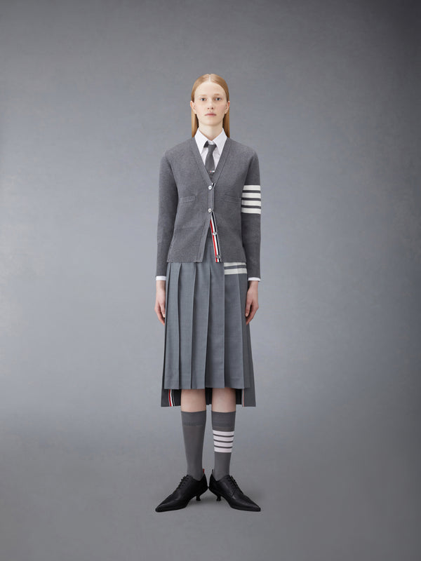 COTTON CREPE MILANO 4-BAR CARDIGAN - image 3