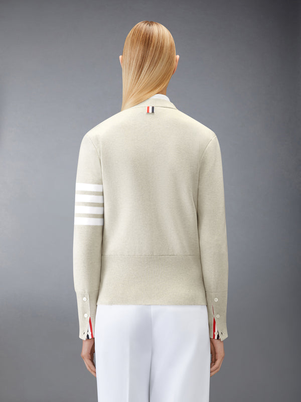 COTTON CREPE MILANO 4-BAR CARDIGAN - image 2