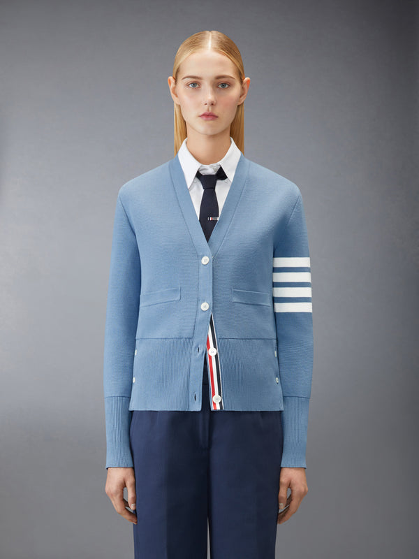 COTTON CREPE MILANO 4-BAR CARDIGAN - image 1
