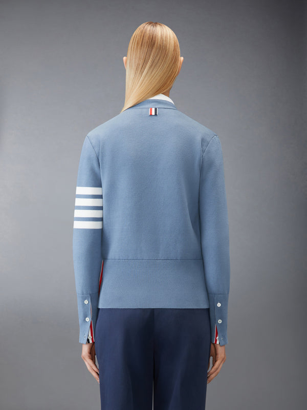 COTTON CREPE MILANO 4-BAR CARDIGAN - image 2