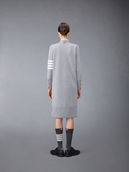 MERINO WOOL MILANO V-NECK LONG CARDIGAN LT GREY