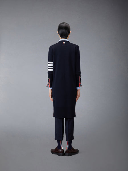 MERINO WOOL MILANO V-NECK LONG CARDIGAN NAVY