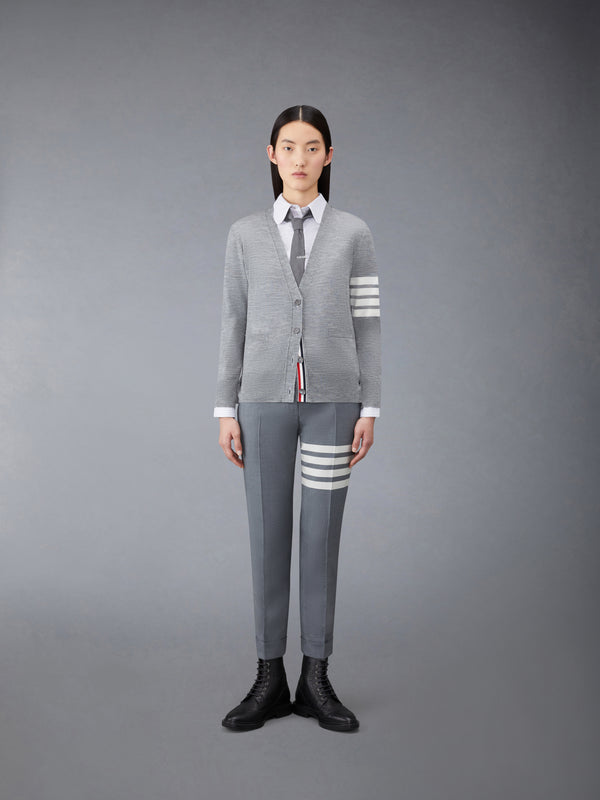 MERINO WOOL 4-BAR RELAXED FIT V-NECK CARDIGAN - image 3