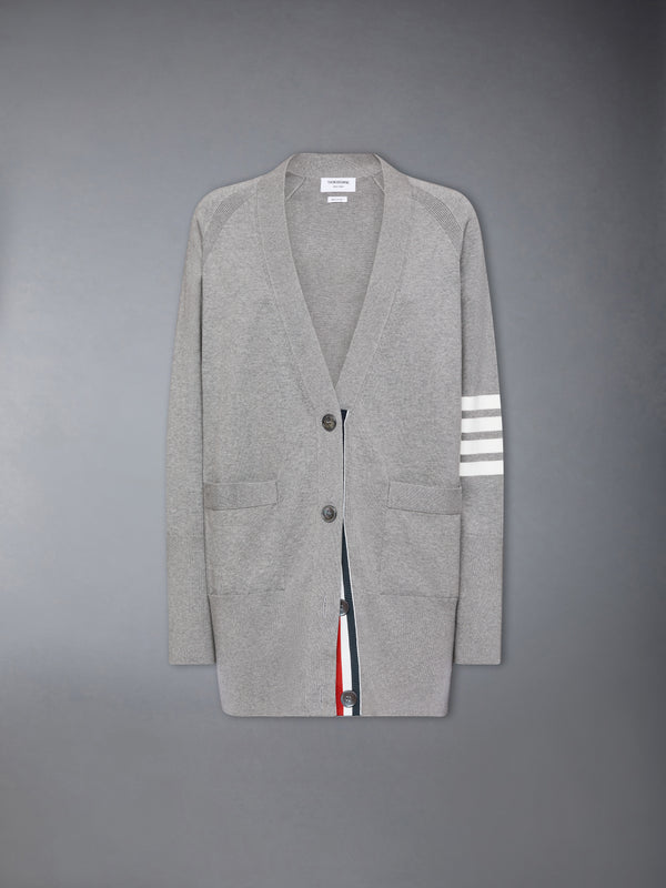 JERSEY STITCH COTTON 4-BAR EXAGGERATED FIT CARDIGAN - featured image