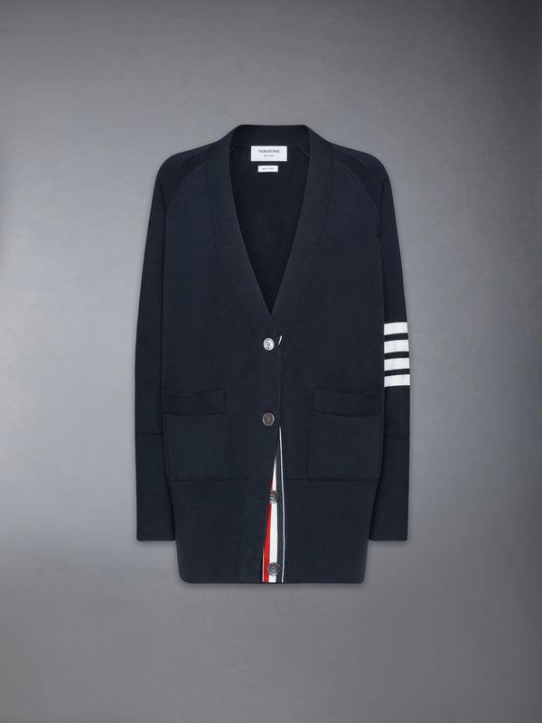 JERSEY STITCH COTTON 4-BAR EXAGGERATED FIT CARDIGAN - featured image