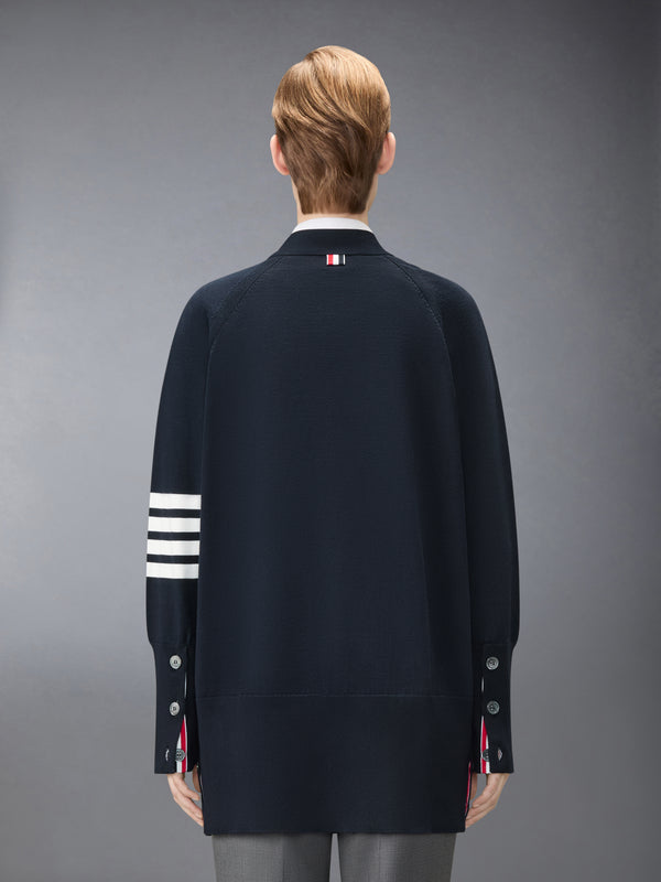 JERSEY STITCH COTTON 4-BAR EXAGGERATED FIT CARDIGAN - image 2