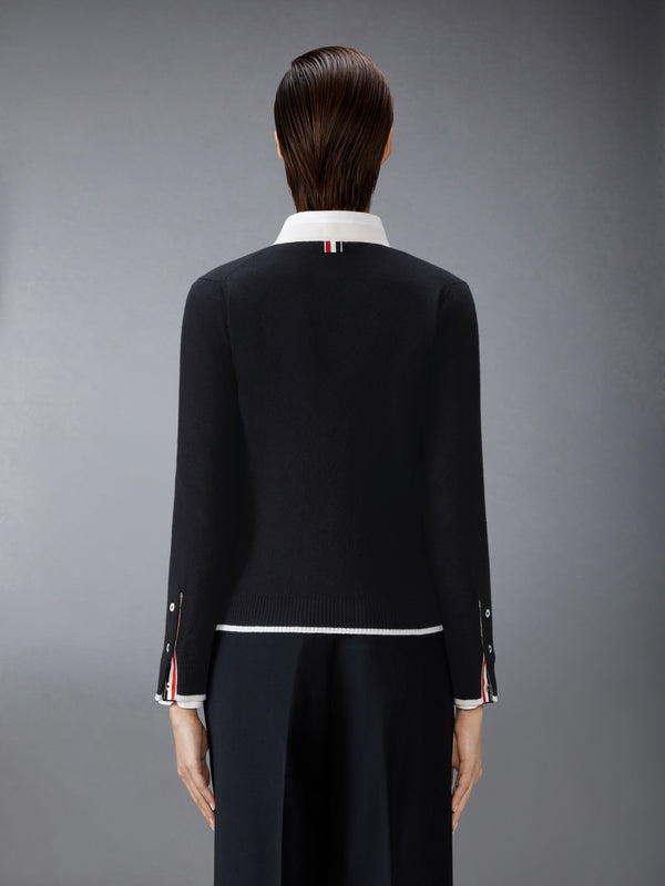 JERSEY STITCH CASHMERE V NECK CARDIGAN - image 2