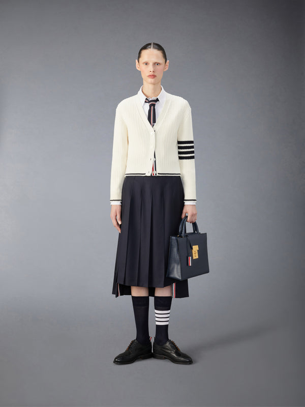 MERINO WOOL 4-BAR CROPPED CARDIGAN - image 3