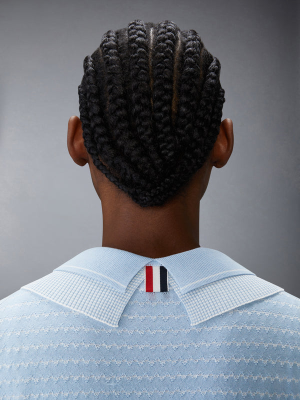 STRIPED TUCK STITCH SHORT SLEEVE CARDIGAN - image 5