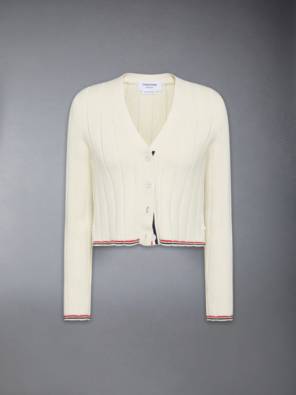 MERINO WOOL V NECK CARDIGAN - featured image