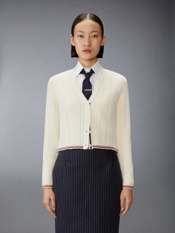 MERINO WOOL V NECK CARDIGAN - image 1