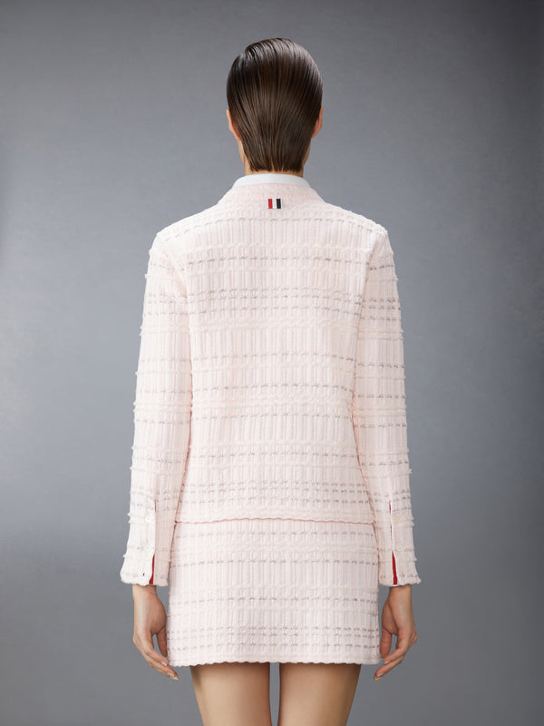 SEERSUCKER KNIT TWEED JACQUARD CARDIGAN - image 2