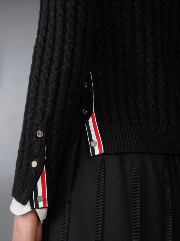 CASHMERE BABY CABLE STITCH CARDIGAN - image 4