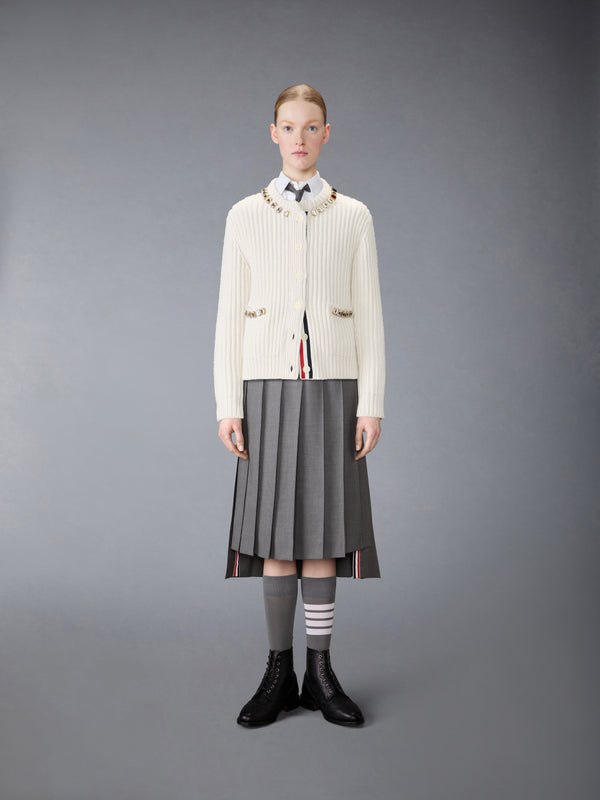 SWAROVSKI CRYSTAL HALF STITCH CASHMERE CARDIGAN - image 3