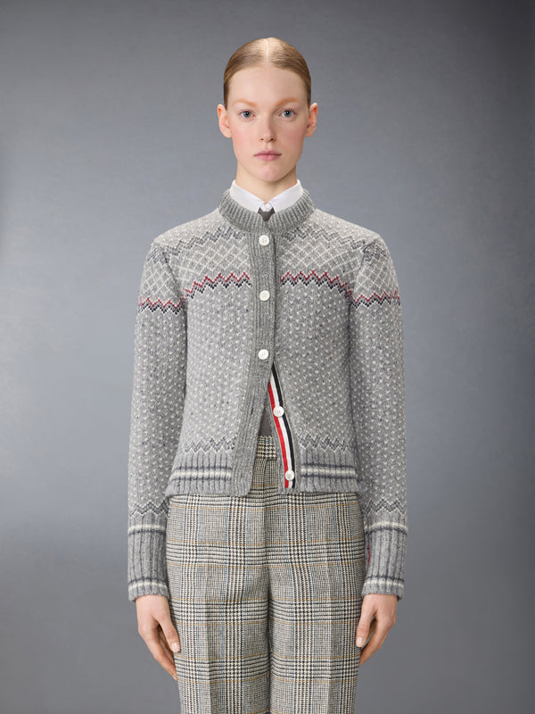 FAIR ISLE JACQUARD DONEGAL CROPPED CARDIGAN - image 1
