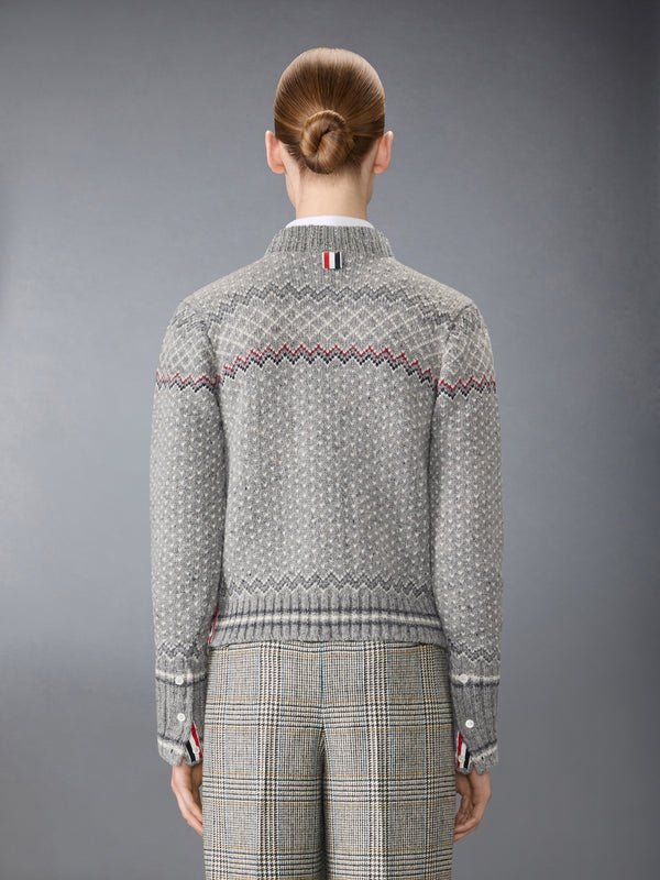 FAIR ISLE JACQUARD DONEGAL CROPPED CARDIGAN - image 2