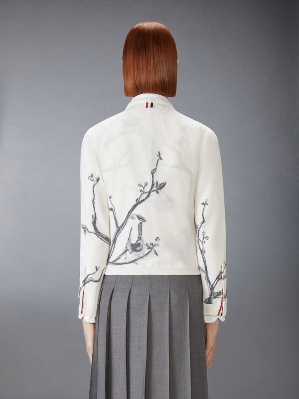 SCENIC BIRDS INTARSIA CASHMERE CARDIGAN - image 2