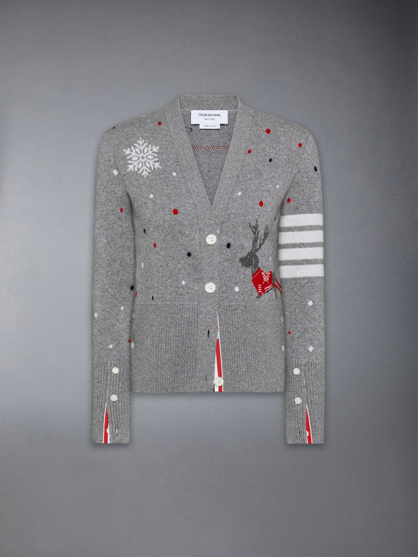 CASHMERE REINDEER HECTOR INTARSIA JACQUARD CARDIGAN - featured image