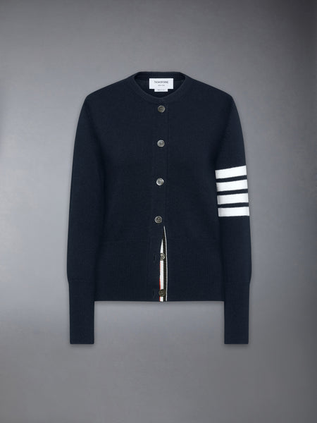 LUNAR NEW YEAR WOOL 4-BAR INTARSIA CARDIGAN NAVY