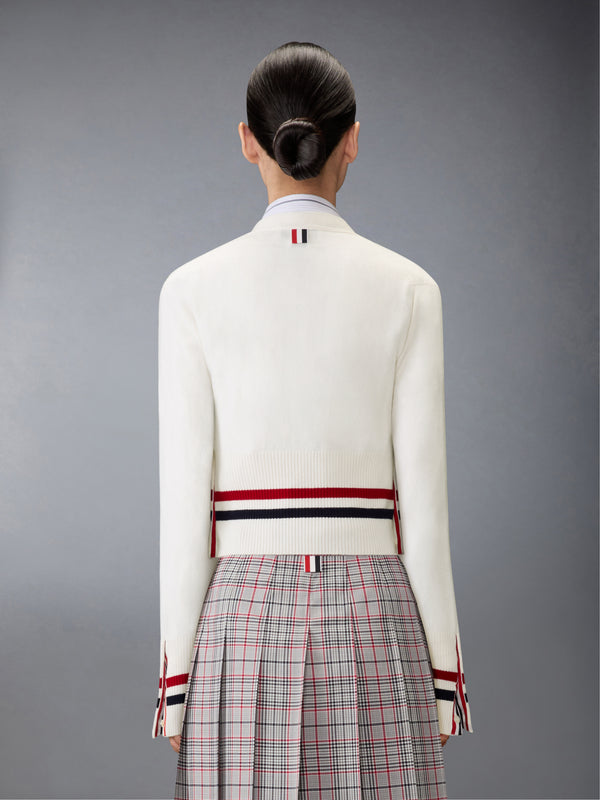 CASHMERE RWB STRIPE SHRUNKEN CARDIGAN - image 2