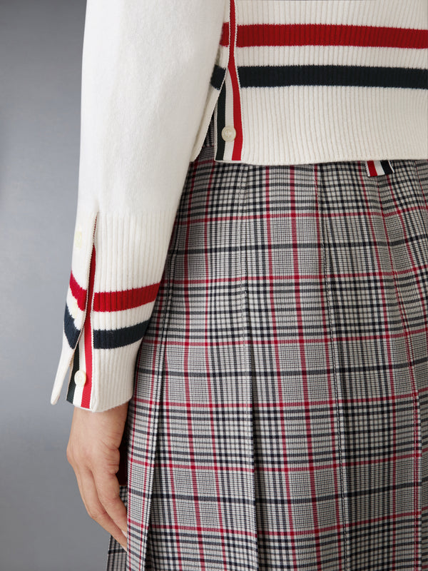 CASHMERE RWB STRIPE SHRUNKEN CARDIGAN - image 4