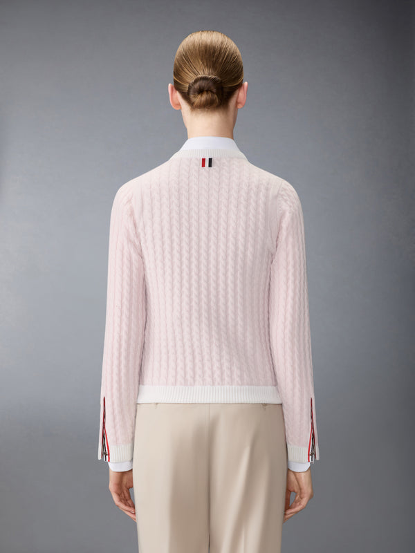 CASHMERE BABY CABLE STITCH CARDIGAN - image 2
