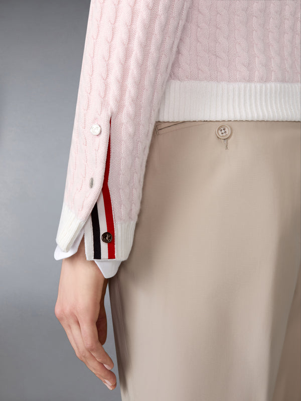 CASHMERE BABY CABLE STITCH CARDIGAN - image 4
