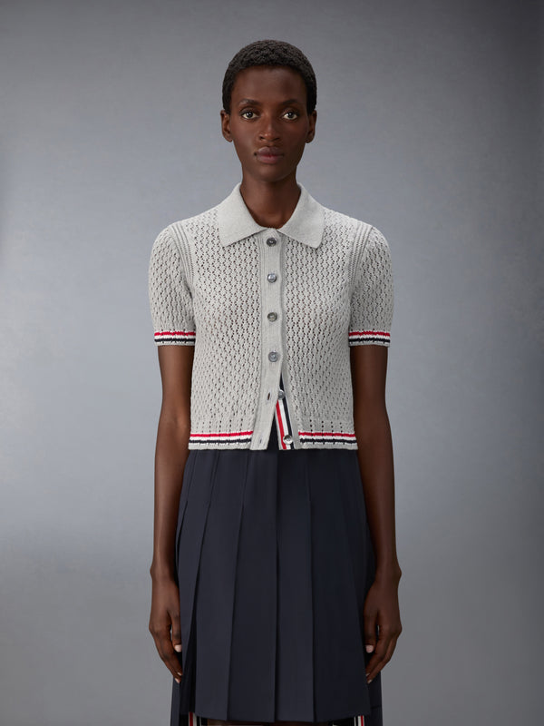 HECTOR POINTELLE SHORT SLEEVE CARDIGAN - image 1