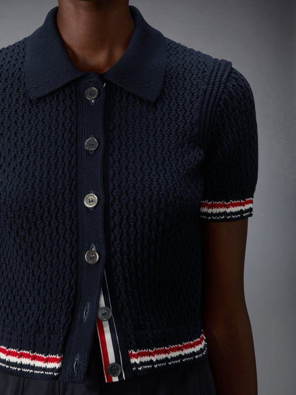 HECTOR POINTELLE SHORT SLEEVE CARDIGAN - image 5