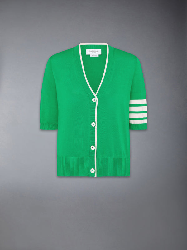 JERSEY STITCH 4-BAR SHORT SLEEVE CARDIGAN - featured image