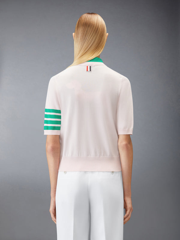 JERSEY STITCH 4-BAR SHORT SLEEVE CARDIGAN - image 2