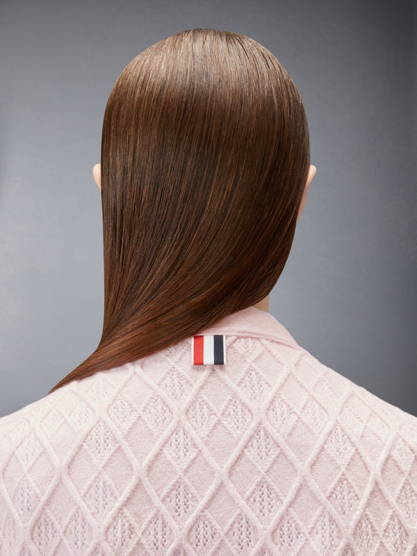 CASHMERE INTARSIA ARGYLE POINTELLE SHRUNKEN CARDIGAN - image 4