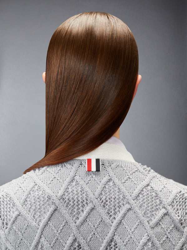 ARGYLE POINTELLE 4-BAR SHORT SLEEVE CARDIGAN - image 3
