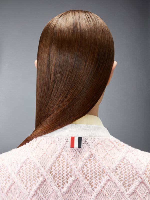ARGYLE POINTELLE 4-BAR SHORT SLEEVE CARDIGAN - image 3