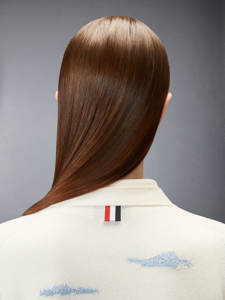 NANTUCKET SCENIC EMBROIDERY JERSEY CARDIGAN WHITE