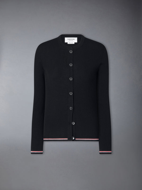 MERINO WOOL RIB STITCH CARDIGAN - featured image