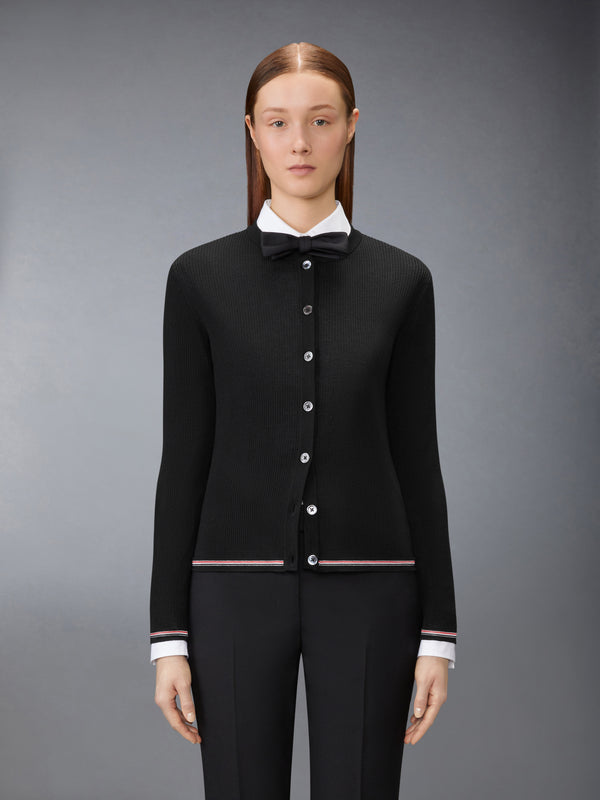 MERINO WOOL RIB STITCH CARDIGAN - image 1