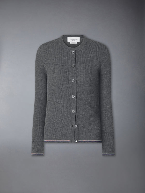 MERINO WOOL RIB STITCH CARDIGAN - featured image