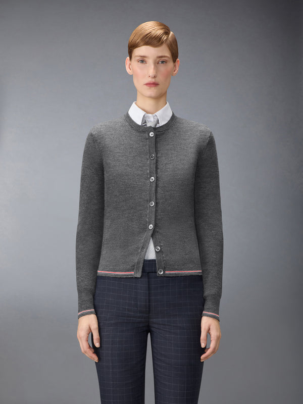 MERINO WOOL RIB STITCH CARDIGAN - image 1