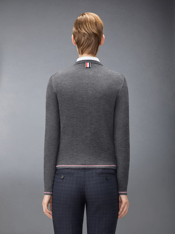 MERINO WOOL RIB STITCH CARDIGAN - image 2