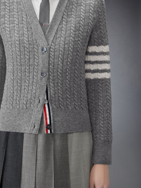 MERINO WOOL 4-BAR ANCHOR INTARSIA CARDIGAN - image 5