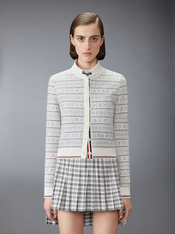 MERINO WOOL JACQUARD SNOWFLAKE CARDIGAN - image 1