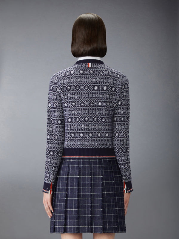 MERINO WOOL JACQUARD SNOWFLAKE CARDIGAN - image 2