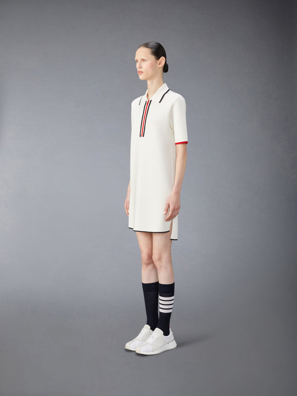 MERINO WOOL MILANO STITCH ZIP UP POLO DRESS - image 2
