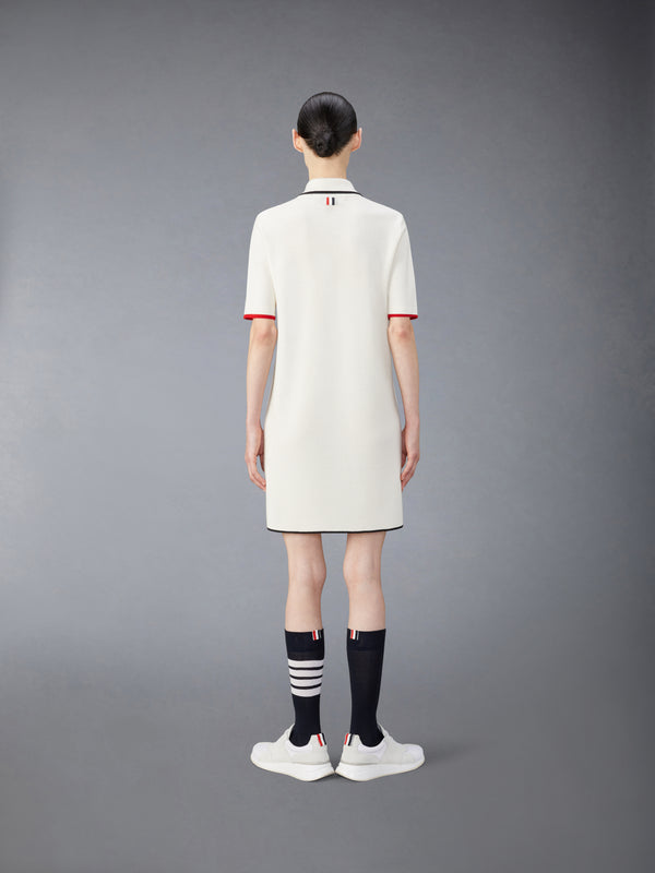 MERINO WOOL MILANO STITCH ZIP UP POLO DRESS - image 3
