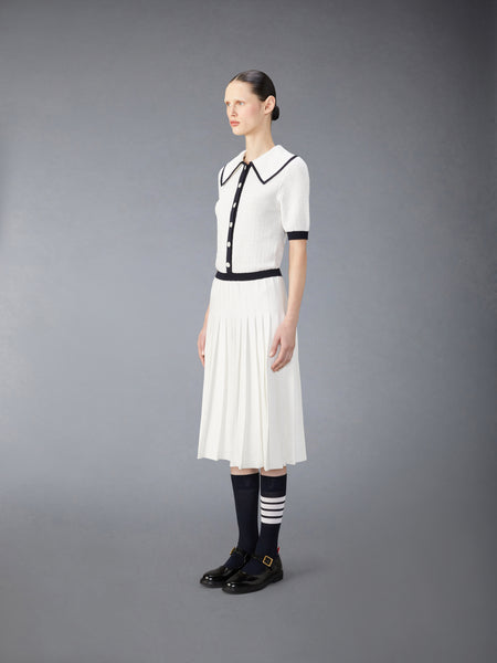 COTTON POINTELLE DRESS WHITE