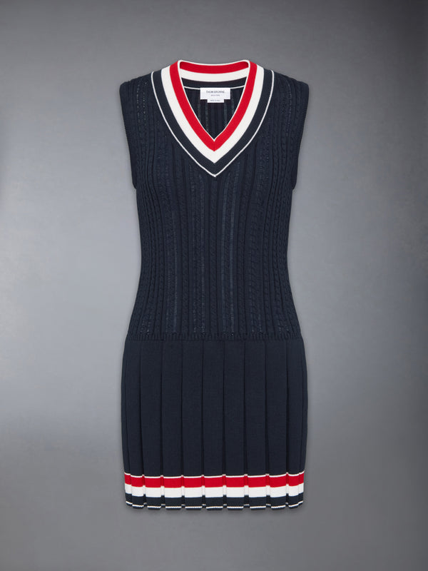CRICKET RWB STRIPE BABY LADDER CABLE MINI DRESS - featured image