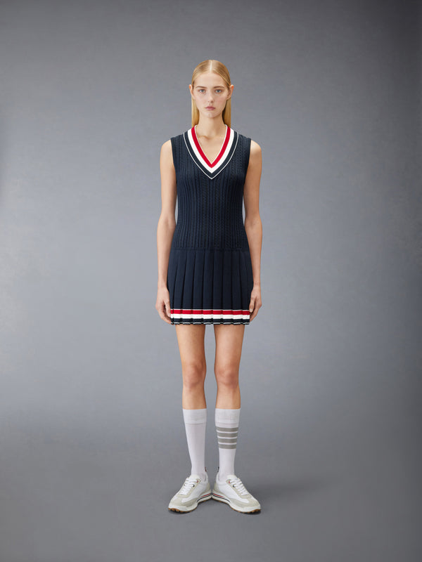 CRICKET RWB STRIPE BABY LADDER CABLE MINI DRESS - image 1